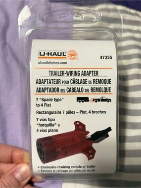 Red Trailer Wiring Adapter (7-Spade to 4-Flat)